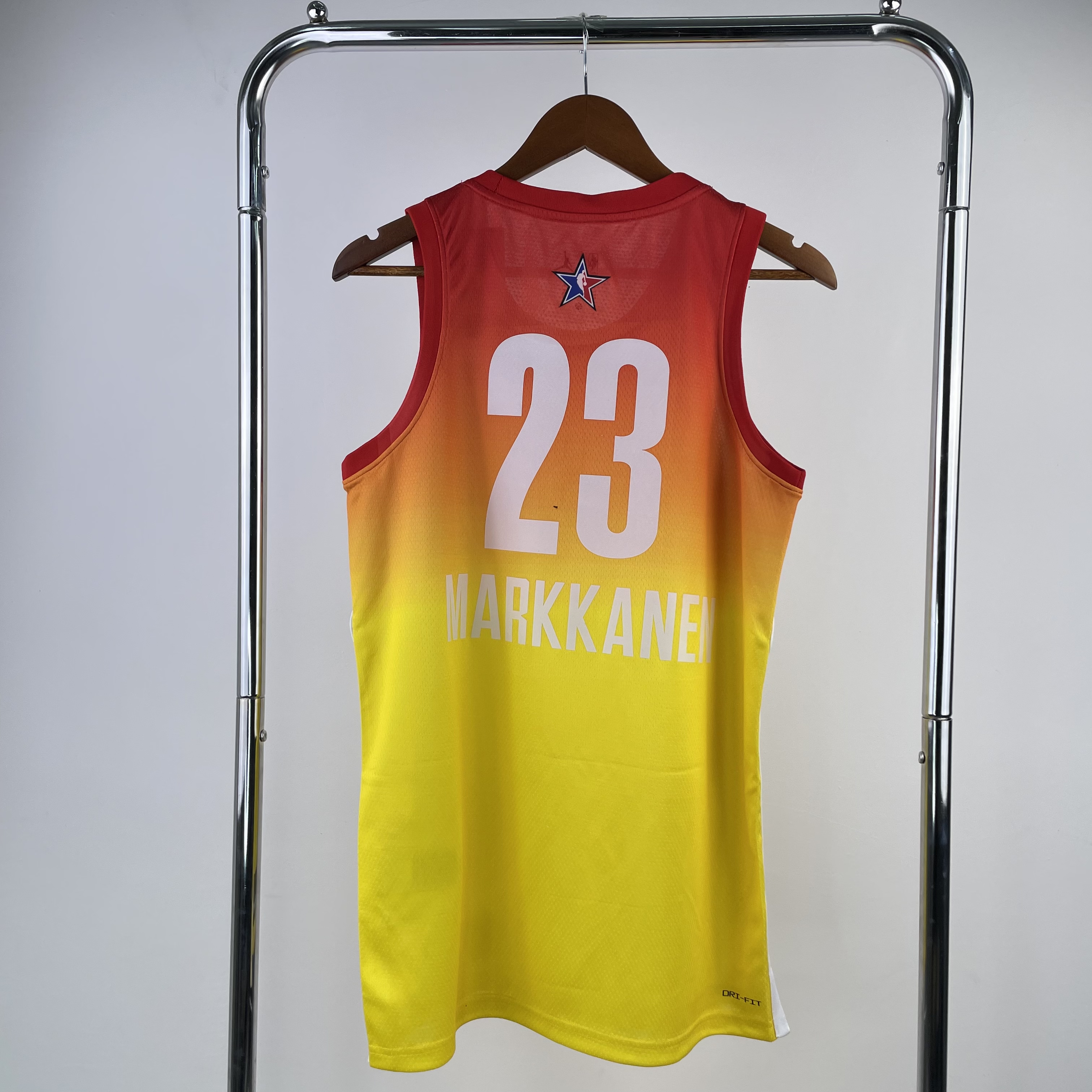 Men Utah Jazz #23 Markkanen Yellow All Star Jordan style Seasons 2023 NBA Jersey